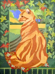 Cat 1, 2014 (akryl på duk)