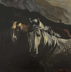 Mountain Ponies (olja på duk)