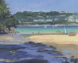 Salcombe Millbay Morning (olja på duk)