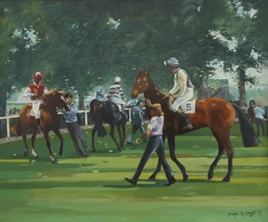 The Paddock, Windsor Races (olja på duk)