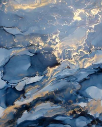 Deep Blue Gold – Abstrakt