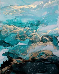 ”Gilded Ocean” – abstrakt
