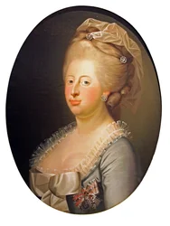 Porträtt av Caroline Mathilde, drottning av Danmark och Norge