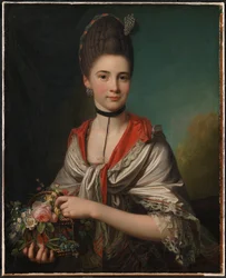 Porträtt av Anna Elisabeth Battier, född Storp