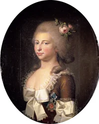 Porträtt av Louise Auguste av Danmark 1771-1843, 1784.