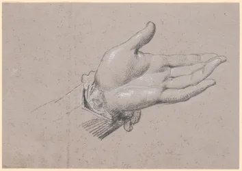 Studie av en vänsterhand, använd i fullängdsporträttet av Frederik den Sjätte som kronprins från 1786 på Amalienborg