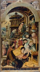 Jesu omskärelse, målning av Jorg Ratgeb (ca 1480-1526), olja på panel