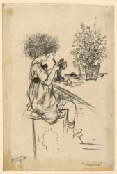 Virginia Modeling, Study for Etching