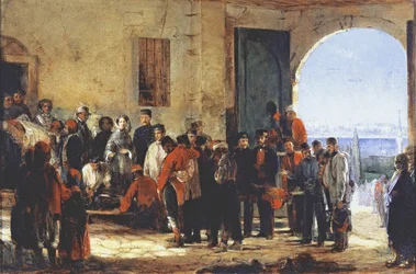 Krimkriget: sjuksköterskan Florence Nightingale på sjukhuset i Scutari i Turkiet, 1856