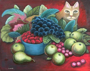 Katt och frukt