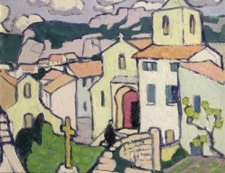 Les Baux, prästen går in i sin kyrka, c.1911