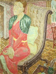 Porträtt av Katherina Dawson Giles (1878-1955), ca 1930