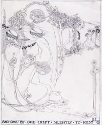 And One by One Crept Silently to Rest, c.1902-3 (penna och svart bläck på veläng)