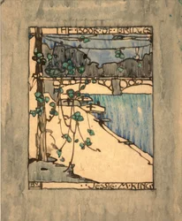 Frontispice för "The Book of Bridges", ca 1911 (akvarell och bläck på papper)