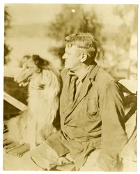 Albert Payson Terhune, författare, ca 1916-28 (foto av gelatinsilver)