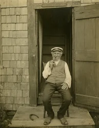 Kapten Billy Bowen, sjökapten i Nantucket, ca 1905-09