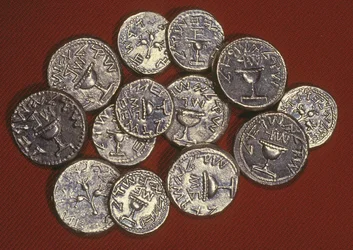 En skatt av siklar, Herodian Jerusalem, c.66-70 AD (silver)