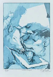 Förlorade grisar, 2015 (träsnitt)