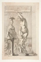 彫像と花瓶と果物を運ぶ女性のヘルム スウェーデン