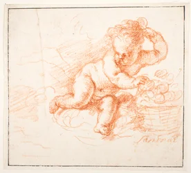 Putti samlar frukt