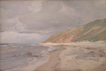 Tisvilde strand. Grått väder