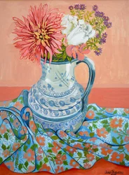 Dahlias, Roses and Michaelmas Daisies, 2000,