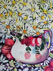 Marguerites i en 30-talskanna, 2001,