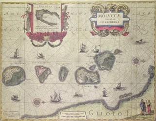 Karta över Moluckerna utanför Halmahera, 1640