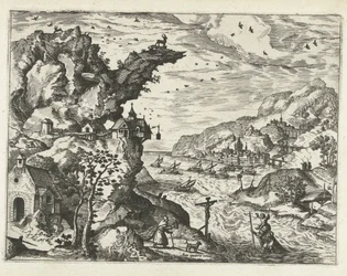 Landskap med Saint Christopher Landskap, havslandskap och fantasifulla stadsbilder (serietitel)