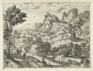 Landskap med falkenjakt Landskap, havslandskap och fantasifulla stadsbilder (serietitel)