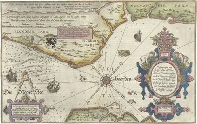 Karta över kusten i Flandern, Normandie och England