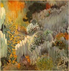 Orientalisk bordsbild (väggdekoration i Casa Trinxet)