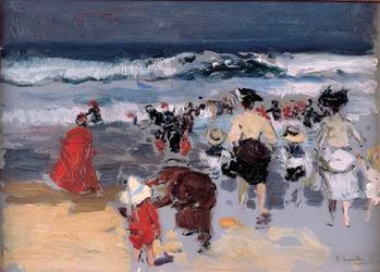 Stranden i Biarritz, 1906