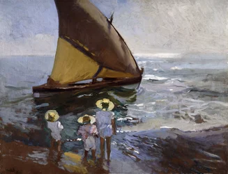 På stranden, Valencia; På stranden, Valencia, 1907