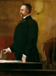 Porträtt av Don Jose Canalejas Mendez (1854-1912)