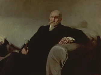 Porträtt av Jose Echegaray y Eizaguire (1832-1916) spansk matematiker och dramatiker