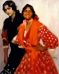Två zigenarkvinnor, 1913
