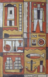 Constructive (tempera på duk)