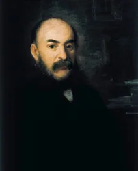Porträtt av Jose Amador de los Rios y Serrano, målning av Joaquin Espalter y Rull.