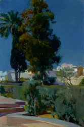 Trädgårdens hörn, Alcazar, Sevilla, 1910