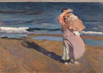 Fiskarkvinna med barn, Valencia, 1908