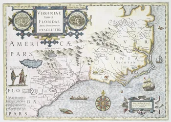 En ny beskrivning av provinserna Virginia och Florida i Amerika, 1636