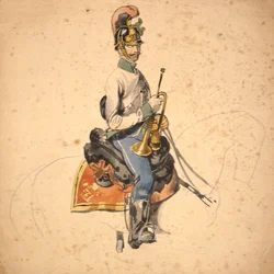 En soldat från 5:e dragonregementet, prins Eugen av Savojen 1840-50