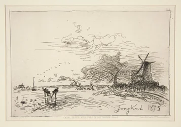 Canal de Hollande, pr?s de Rotterdam (Hiver) [Holland Canal, nära Rotterdam (vinter)]