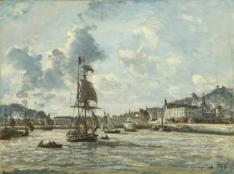 Ingången till hamnen i Honfleur, 1863-64