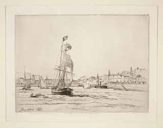 Ingång till hamnen i Honfleur