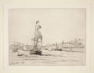 Ingång till hamnen i Honfleur