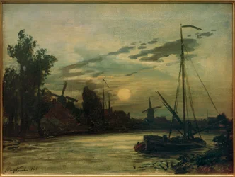 Landskap på kvällen