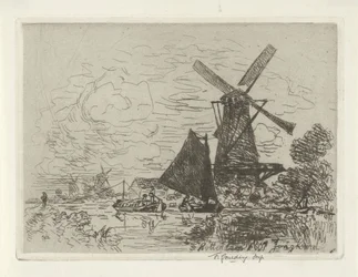 Väderkvarnar nära Rotterdam