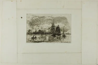 Solnedgång, Antwerpens hamn